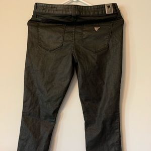 Guess waxed black pants